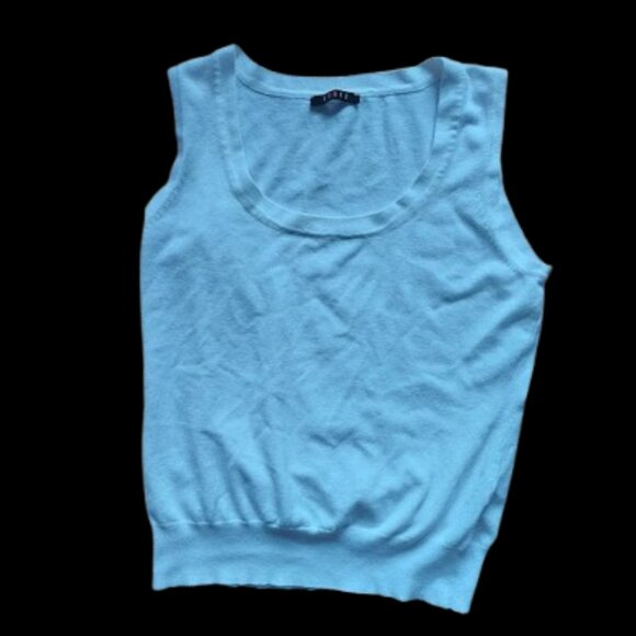 White Soft Knit Vest - Knit Scoop Tank Top - Size Large - Picture 2 of 3